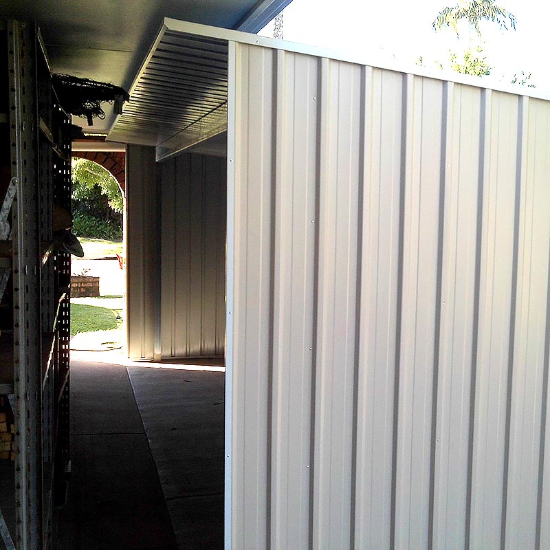 custom shed under patio